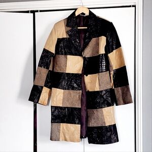 Newport News Multicolor Patchwork Blazer